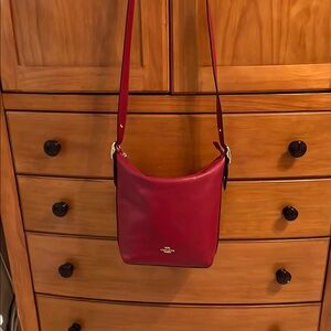 Coach Red Leather Crossbody Bag